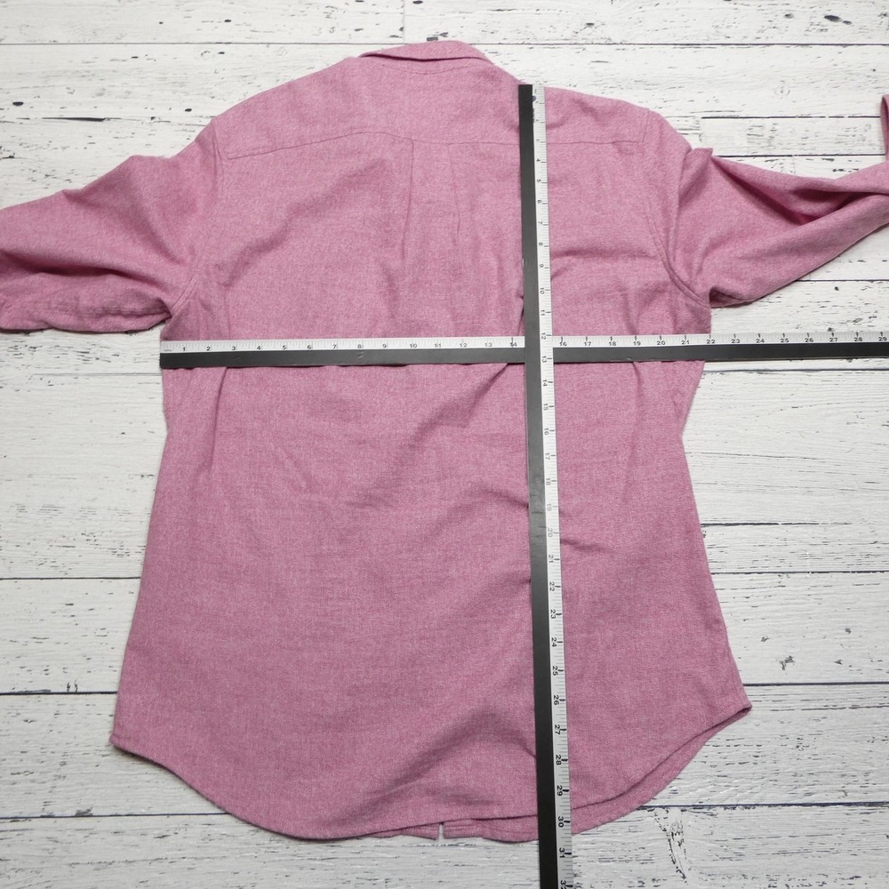 14th & Union Dress Shirt Mens Large Pink Gauze Cotton Button Down Long Sleeve - Picture 7 of 9